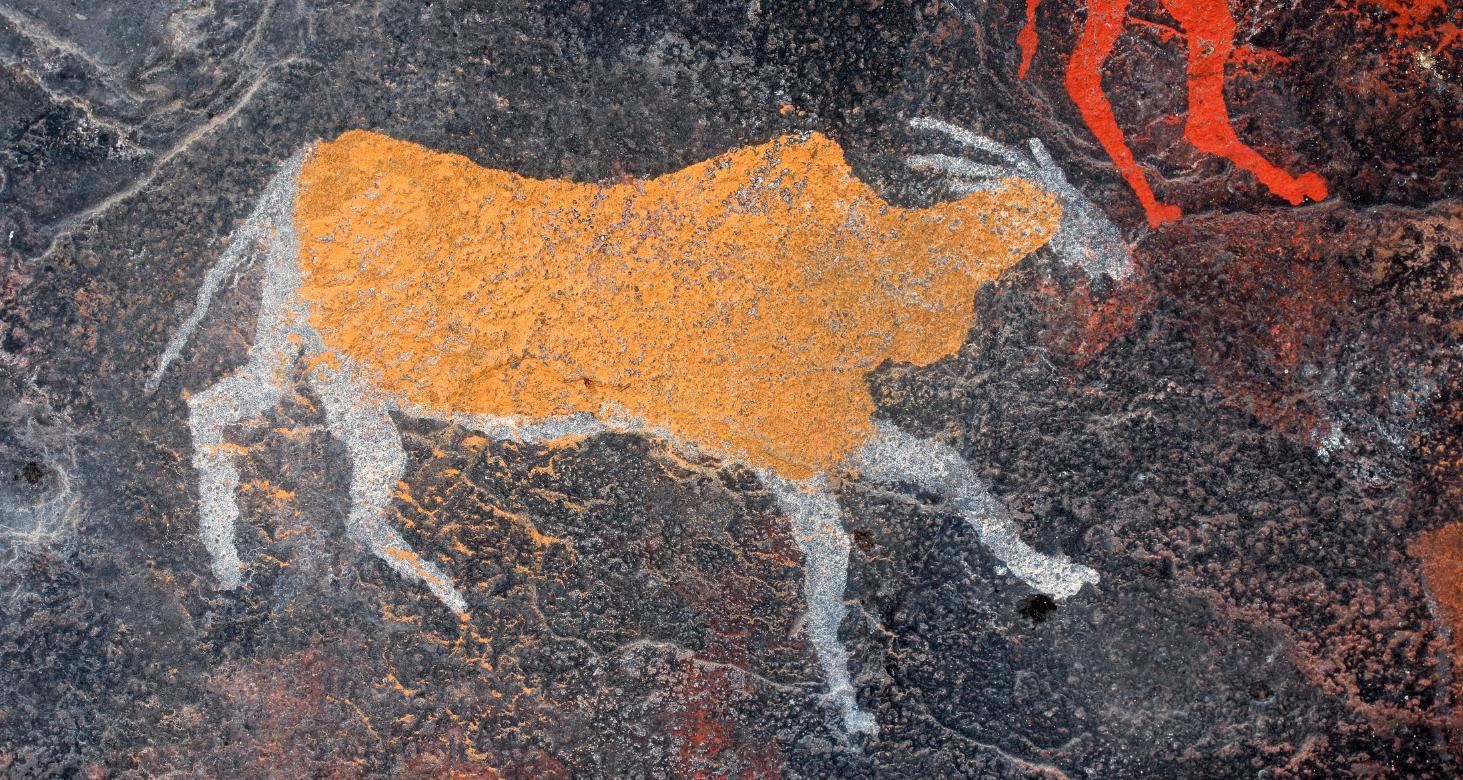 Bushmen (san) rock painting , South Africa